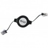 Przewód LAN UTP patchcord, Cat.5e, RJ45 M - RJ45 M, 1.2 m, nieekranowany, nawijany, czarny, Logo LOGO bag