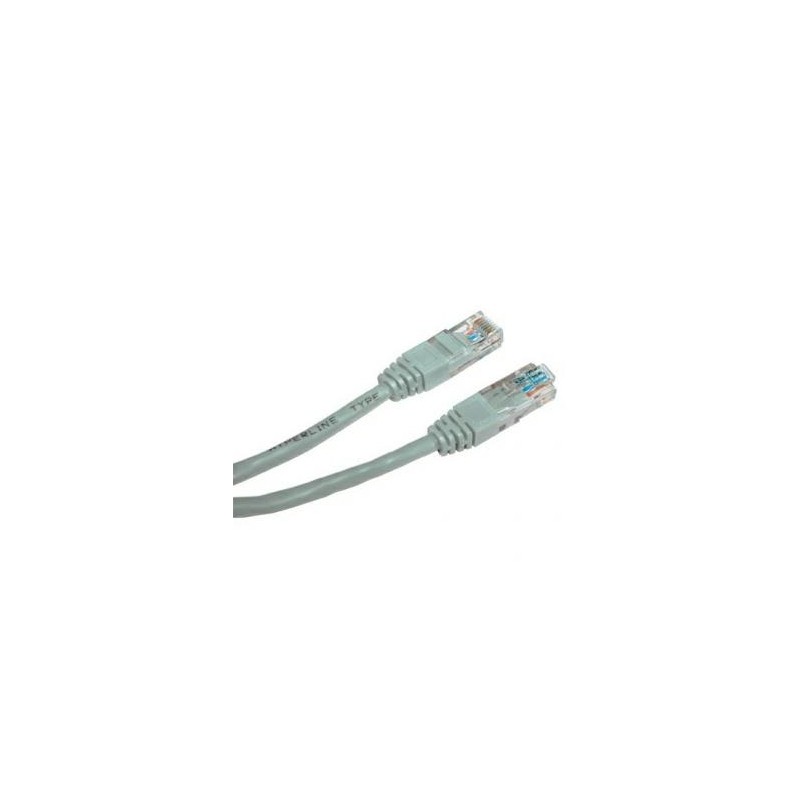 Przewód LAN UTP patchcord, Cat.5e, RJ45 M - RJ45 M, 2 m, nieekranowany, szary, economy, EOL