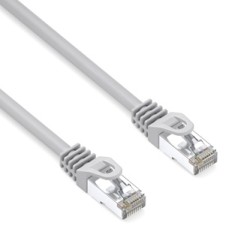 Przewód LAN S/FTP patchcord, Cat.6a, RJ45 M - RJ45 M, 2 m, podwójnie ekranowany, LSOH, szary, 10 Gb/s economy, EOL