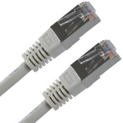 Przewód LAN FTP patchcord, Cat.5e, RJ45 M - RJ45 M, 2 m, chroniony, szary, economy, EOL