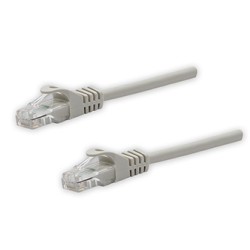 Przewód LAN UTP patchcord, Cat.5e, RJ45 M - RJ45 M, 2 m, nieekranowany, szary, czysta miedź economy, EOL