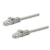 Przewód LAN UTP patchcord, Cat.5e, RJ45 M - RJ45 M, 2 m, nieekranowany, szary, czysta miedź economy, EOL