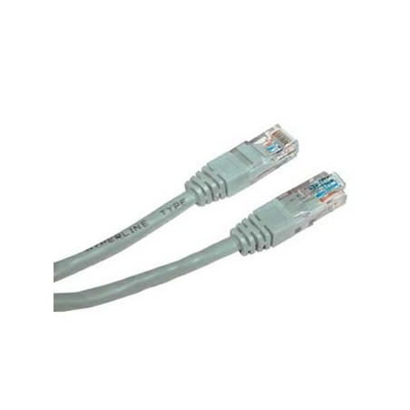 Przewód LAN UTP patchcord, Cat.5e, RJ45 M - RJ45 M, 0.25 m, nieekranowany, szary, economy, EOL