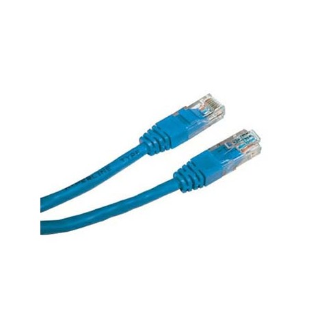 Przewód LAN UTP patchcord, Cat.5e, RJ45 M - RJ45 M, 0.25 m, nieekranowany, niebieski, economy, EOL