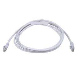 Przewód LAN UTP patchcord, Cat.5e, RJ45 M - RJ45 M, 0.25 m, nieekranowany, biały, economy, EOL