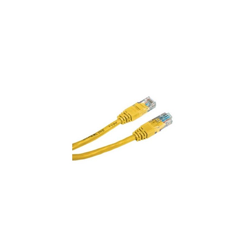 Przewód LAN UTP patchcord, Cat.6, RJ45 M - RJ45 M, 2 m, nieekranowany, żółty, economy, EOL