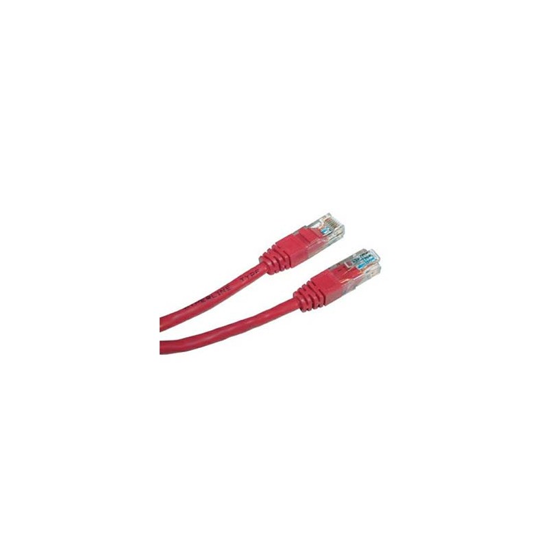 Przewód LAN UTP patchcord, Cat.6, RJ45 M - RJ45 M, 3 m, nieekranowany, czerwony, economy, EOL