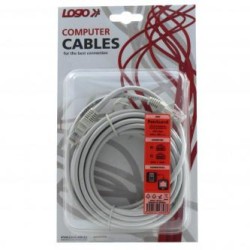 Przewód LAN UTP patchcord, Cat.5e, RJ45 M - RJ45 M, 5 m, nieekranowany, szary, Logo blister