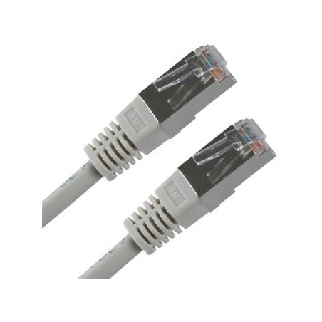 Przewód LAN FTP patchcord, Cat.5e, RJ45 M - RJ45 M, 5 m, chroniony, szary, economy