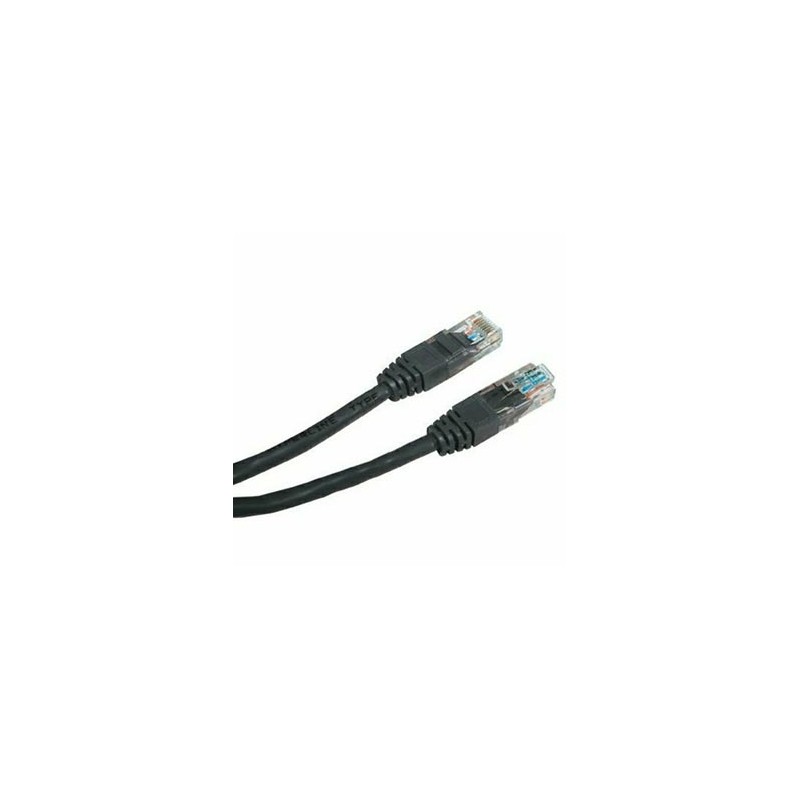 Przewód LAN UTP patchcord, Cat.5e, RJ45 M - RJ45 M, 5 m, nieekranowany, czarny, economy