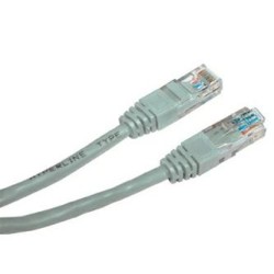 Przewód LAN UTP patchcord, Cat.5e, RJ45 M - RJ45 M, 7 m, nieekranowany, szary, Logo