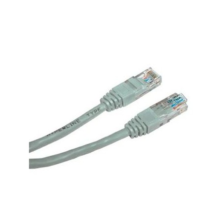 Przewód LAN UTP patchcord, Cat.5e, RJ45 M - RJ45 M, 7 m, nieekranowany, szary, Logo