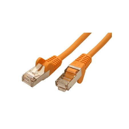 Przewód LAN FTP patchcord, Cat.5e, RJ45 M - RJ45 M, 7.5 m, chroniony, żółty, economy, EOL