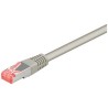 Przewód LAN S/FTP patchcord, Cat.6, RJ45 M - RJ45 M, 10 m, chroniony, LSOH, szary, economy, EOL
