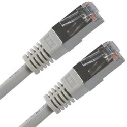 Przewód LAN FTP patchcord, Cat.5e, RJ45 M - RJ45 M, 20 m, chroniony, szary, economy, EOL