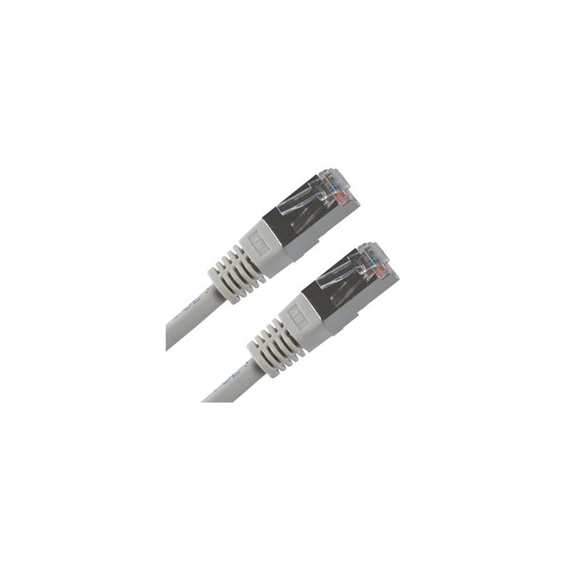 Przewód LAN FTP patchcord, Cat.5e, RJ45 M - RJ45 M, 50 m, chroniony, szary, economy, EOL