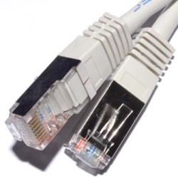 Przewód LAN FTP patchcord, Cat.5e, RJ45 M - RJ45 M, 50 m, chroniony, szary, economy, EOL