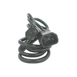 Kabel sieciowy 230V przedłużacz, C13 - C14, 5m, VDE approved, czarny, Logo, EOL