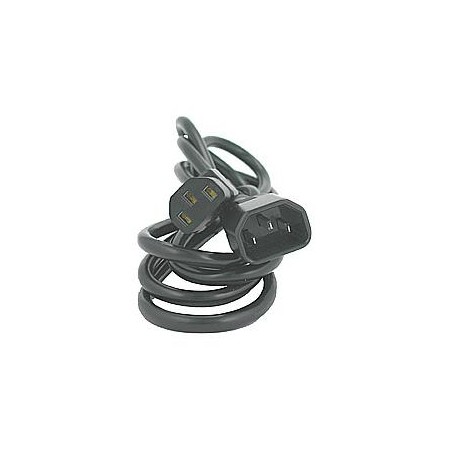 Kabel sieciowy 230V przedłużacz, C13 - C14, 3m, VDE approved, czarny, Logo, blister, EOL