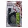 Kabel sieciowy 230V przedłużacz, C13 - C14, 3m, VDE approved, czarny, Logo, blister, EOL