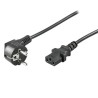 Kabel sieciowy 230V zasilacz, CEE7 (widelec) - C13, 1m, VDE approved, czarny, EOL