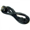 Kabel sieciowy 230V do zasilacza laptopa, CEE7 (widelec) - C5, 2m, VDE approved, czarny, Logo, koncówka C5, EOL