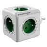 Listwa zasilająca 240V, CEE7 (widelec) - POWERCUBE, 0.1m, ORIGINAL, zielona, POWERCUBE, 5 gniazdek, zabezpieczenie przed dziećmi
