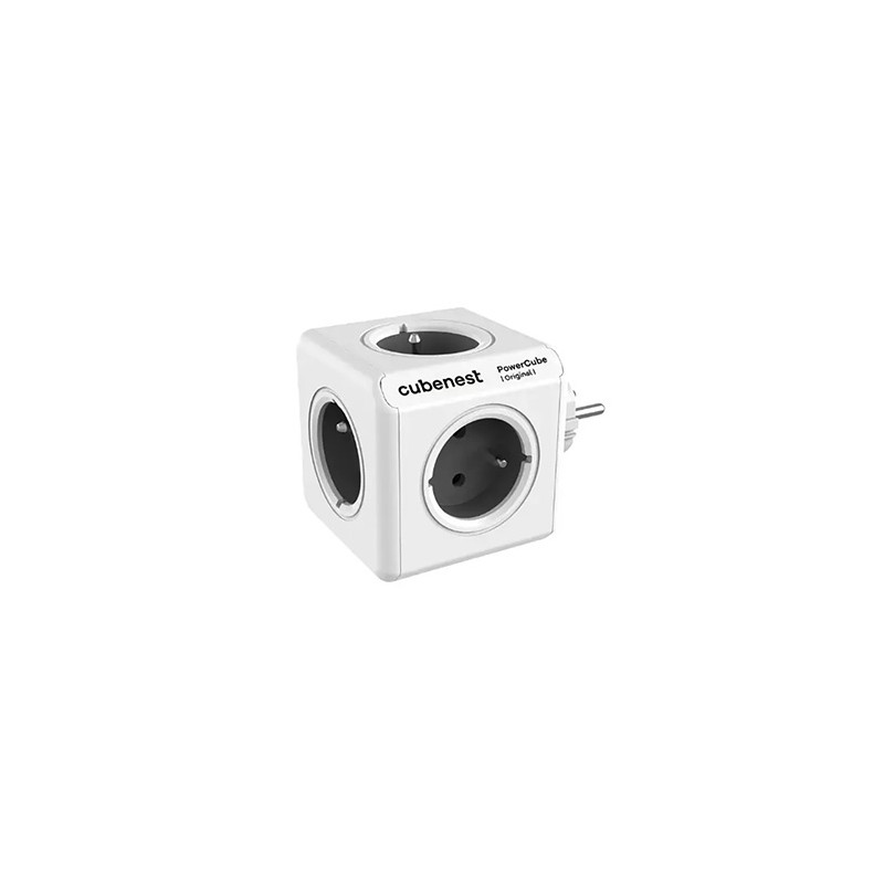 Cubenest - PowerCube, 0.1m, ORIGINAL USB, szara, POWERCUBE, 5 gniazd