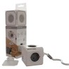 Kabel sieciowy 230V przedłużacz, CEE7 (widelec) - POWERCUBE, 1.5m, EXTENDED USB, szary, POWERCUBE, 4 gniazda, PD 20W A+C