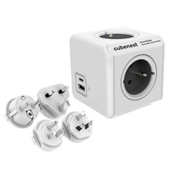 Cubenest - PowerCube, ReWirable USB PD 20W, A+C, szara, POWERCUBE, 4x gniazda USB C+A, Power Delivery 20W