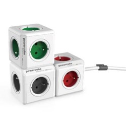 Listwa zasilająca 240V, CEE7 (widelec) - POWERCUBE, 0.1m, ORIGINAL, szara, POWERCUBE