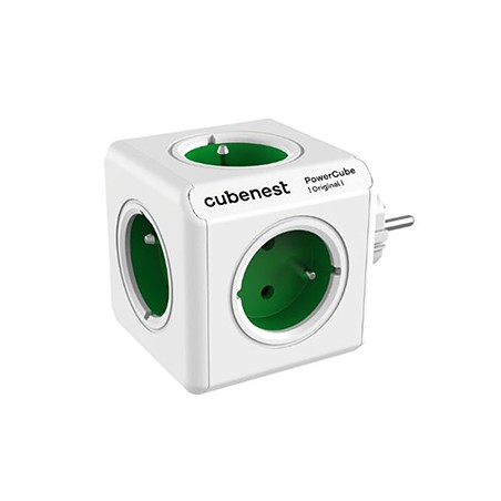 Cubenest - PowerCube, 0.1m, ORIGINAL USB, zielona, POWERCUBE, 5 gniazd