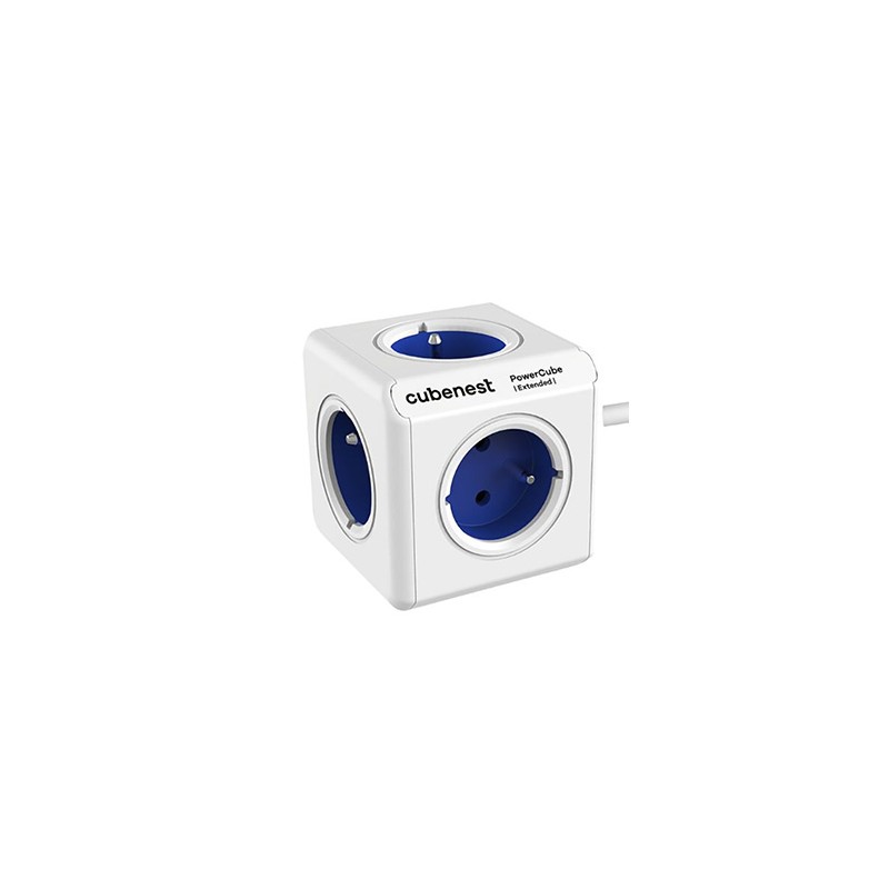 Cubenest - PowerCube, 1.5m, Extended, niebieska, POWERCUBE, 5 gniazd