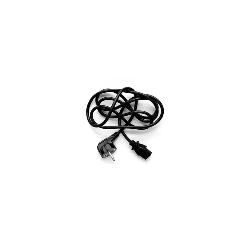 Kabel sieciowy 230V zasilacz, CEE7 (widelec) - C13, 5m, VDE approved, czarny, Logo
