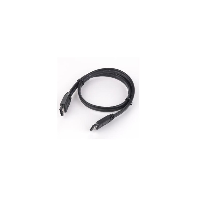 Kabel do dysku twardego eSATA, eSATA samec - eSATA samec, 0.5 m, 6 Gb/s, czarny, opakowanie bulk, EOL