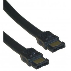 Kabel do dysku twardego eSATA, eSATA samec - eSATA samec, 0.5 m, 6 Gb/s, czarny, opakowanie bulk, EOL