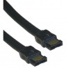 Kabel do dysku twardego eSATA, eSATA samec - eSATA samec, 0.5 m, 6 Gb/s, czarny, opakowanie bulk, EOL