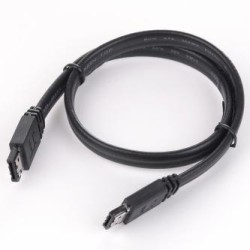 Kabel do dysku twardego eSATA, eSATA samec - eSATA samec, 1 m, 6 Gb/s, czarny, opakowanie bulk, EOL