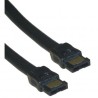 Kabel do dysku twardego eSATA, eSATA samec - eSATA samec, 1 m, 6 Gb/s, czarny, opakowanie bulk, EOL