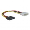 Kabel k HDD/SSD/DVD/BD zasilanie wewnętrzny, DC SATA - DC 5,25", 0.2 m, Logo blister