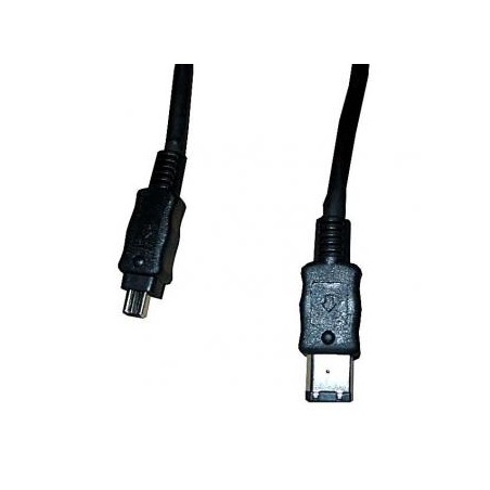 FireWire kabel IEEE 1394 (6pin) samec - IEEE 1394 (4pin) samec, 2 m, czarny, opakowanie bulk, EOL