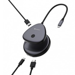 Bezprzewodowy adapter USB-C z koncentratorem WDA02 Share My Screen 4K 32147, czarny, długość przewodu 15cm, Verbatim