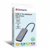 USB (3.2) hub 5-port, 32150, szara, długość przewodu 15cm, Verbatim, 1x USB C, 2x USB A, 1x HDMI