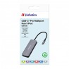 USB (3.2) hub 9-port, 32152, szary, długość przewodu 15cm, Verbatim, 2x USB C, 3x USB A, 1x HDMI, czytnik SD/micro SD