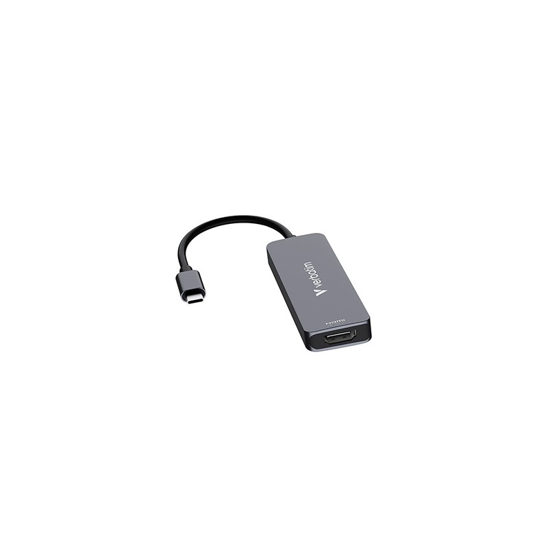 USB-C Hub wieloportowy 4-port, 32155, szary, długość kabla 18 cm, Verbatim, USB-C PD, USB-A 3.2 Gen 1, USB-A 2.0