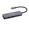 USB-C Hub wieloportowy 4-port, 32155, szary, długość kabla 18 cm, Verbatim, USB-C PD, USB-A 3.2 Gen 1, USB-A 2.0
