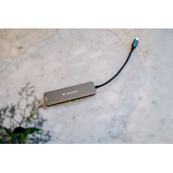 USB-C Hub wieloportowy 6-port, 32156, szary, długość kabla 18 cm, Verbatim, USB-C PD, USB-A 3.2 Gen 1, USB-A 2.0, SD a microSD
