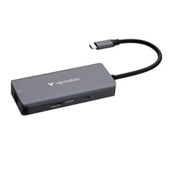 USB-C Hub wieloportowy 6-port, 32157, szary, długość kabla 18,8 cm, Verbatim, USB-C PD, USB-A 3.2 Gen 1, USB-A 2.0, SD a microSD