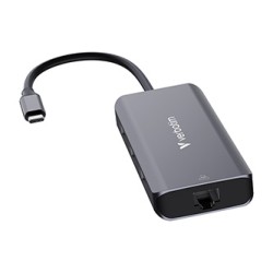 USB-C Hub wieloportowy 6-port, 32157, szary, długość kabla 18,8 cm, Verbatim, USB-C PD, USB-A 3.2 Gen 1, USB-A 2.0, SD a microSD