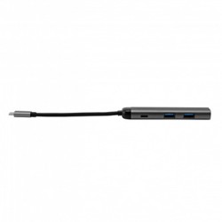 USB (3.1) hub 4-port, 49140, szara, długość przewodu 15cm, Verbatim, adapter USB C na 1x USB C, 1x USB A(3.0), 1x HDMI